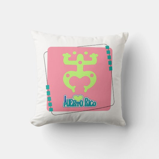 Coqui Taíno Puerto Rico クッション (正面)