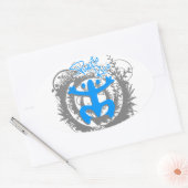 Coqui Taino Puerto Rico 楕円形シール (封筒)