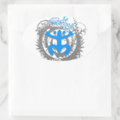 Coqui Taino Puerto Rico 楕円形シール (バッグ)