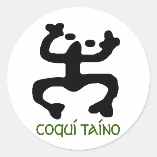 Coqui Taino Stikers ラウンドシール (正面)