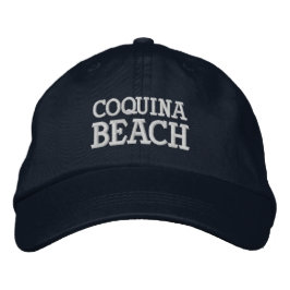 Coquina Beach Florida Embroidered Baseball Hat 刺繍入りキャップ