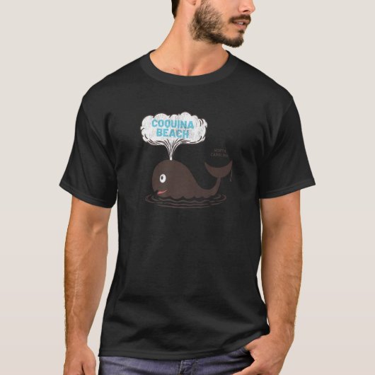 Coquina Beach NC Summertime Vacationing Whale Spou Tシャツ (正面)