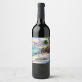 Coquito Recipe Egg Nog Drink Island Business ワインラベル (正面)