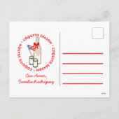 Coquito Season Bottle Custom Photo Text シーズンポストカード (裏面)