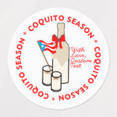 Coquito Season Bottle Label Personalize Text ラベル (デザイン1)