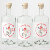 Coquito Season Liquor Bottle Labels Custom Text リキュールボトルラベル (ボトル)
