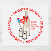 Coquito Season Liquor Bottle Labels Custom Text リキュールボトルラベル (シングルラベル)
