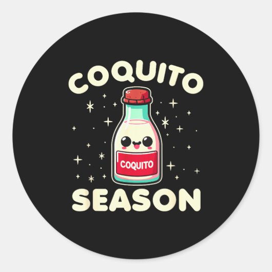 Coquito Season - Puerto Rican Coquito Christmas  ラウンドシール (正面)