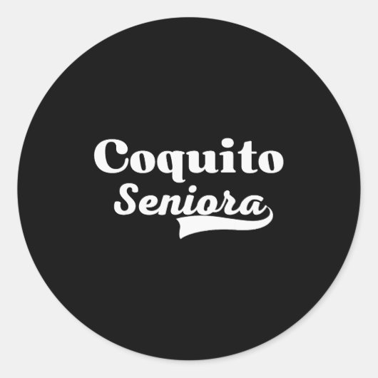 Coquito Seniora Latino Christmas Puerto Rican Drin ラウンドシール (正面)