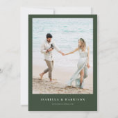 CORAトロピカルビーチのパームリーフ写真の保存日 招待状 (裏面)