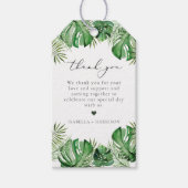 CORAトロピカルビーチウォーターカラーパームリーフアイランド ギフトタグ (正面)