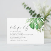CORAトロピカルビーチパームブックベビーカード 招待状 (スタンド正面)