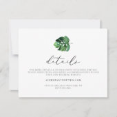 CORAトロピカルビーチパームリーフ詳細挿入カード 招待状 (正面)