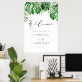 CORAトロピカルビーチパーム結婚リーフへようこそ ポスター (ホームオフィス)