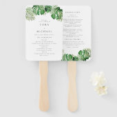 CORAトロピカルビーチ目的地ウェディングプログラム ハンドファン (正面&裏面)