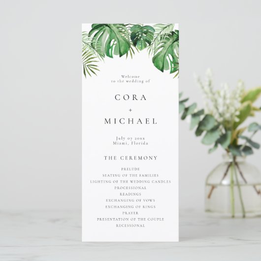 CORAトロピカルビーチ目的地ウェディングプログラム メニュー (スタンド正面)