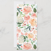 CORAピーチフローラ結婚のメニューカード (裏面)