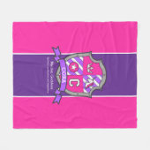 Cora文字Cの名前はシールドピンクパープル フリースブランケット (正面(横))