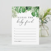 CORA熱帯ベビー食品ベビーシャワーゲームカード 招待状 (スタンド正面)