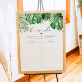 CORA熱帯性の性別が推測の投票サインを明らかにする ポスター