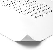 CORA熱帯水色パームリーフのシーティングチャート ポスター (角)