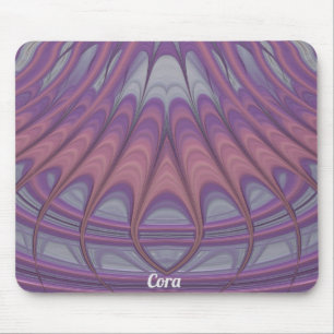 CORA ～ピンクラベンダーとパープルデザイン マウスパッド
