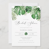 CORA – 熱帯ビーチパームリーフブライダルシャワー 招待状 (正面)