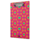 CORA ～黄、青、赤、ピンクのデザイン クリップボード (左)