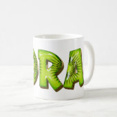 Cora Name Kiwi Style Tasse Teetasse Kaffeetasse コーヒーマグカップ (正面右)