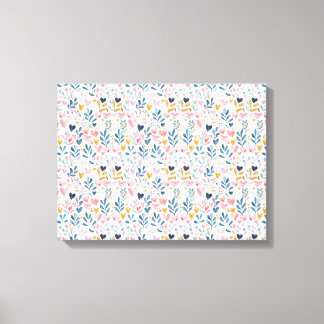 Corações em aquarela キャンバスプリント