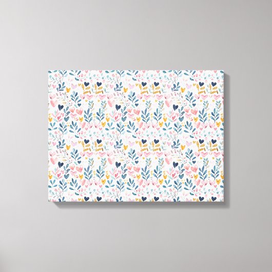 Corações em aquarela キャンバスプリント (正面)
