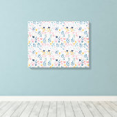 Corações em aquarela キャンバスプリント (インサイチュ (ウッドフロア))