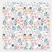 Corações em aquarela スクエアシール (正面)