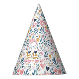 Corações em aquarela パーティーハット