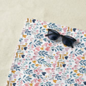 Corações em aquarela ビーチタオル (インサイチュ)