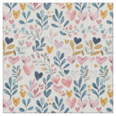 Corações em aquarela ファブリック (クローズアップ)