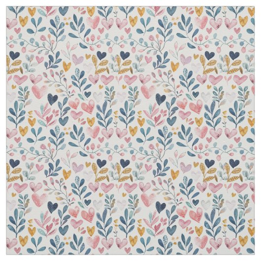 Corações em aquarela ファブリック (見本)