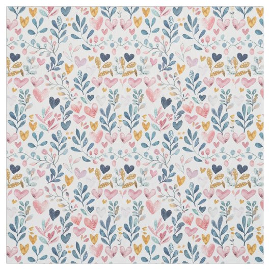 Corações em aquarela ファブリック (見本)