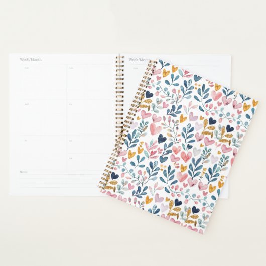 Corações em aquarela プランナー手帳 (ディスプレー)