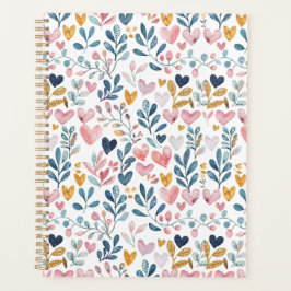 Corações em aquarela プランナー手帳