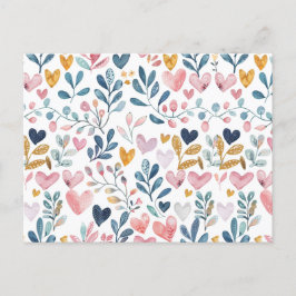 Corações em Aquarela ポストカード