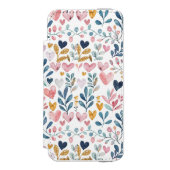 Corações em aquarela incipio iPhoneウォレットケース (フォリオ 正面)