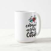 Corajuda Pero Chula、手文字 コーヒーマグカップ (正面右)