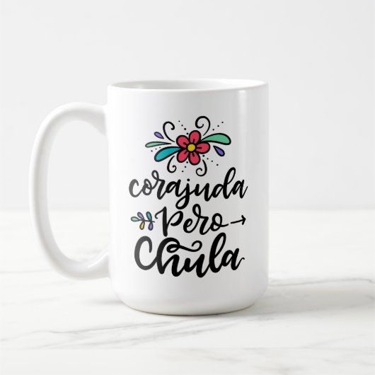 Corajuda Pero Chula、手文字 コーヒーマグカップ (左)