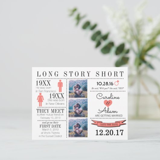 Coralのタイムライン日付のポストカードを保存 案内ポストカード (スタンド正面)