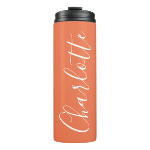 Coralのミニマルなスクリプトタイポグラフィ名バラ タンブラー