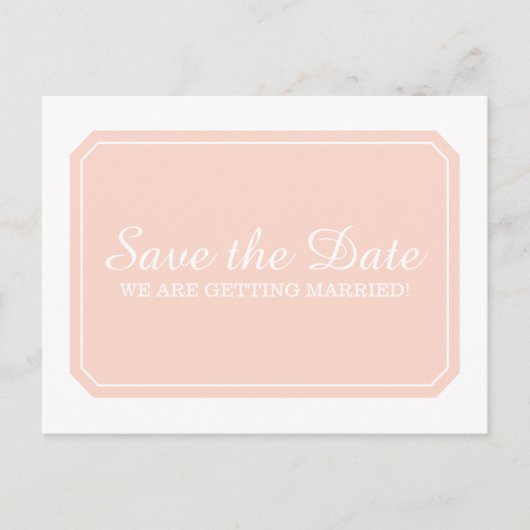 Coral日付のエレガントポストカードを保存 案内ポストカード (正面)