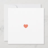 Coral はっきりした Andalpandand日付の保存 招待状 (裏面)