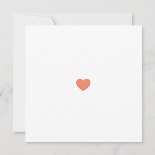 Coral はっきりした Andalpandand日付の保存 招待状 (裏面)