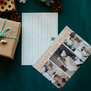 Coral はっきりした Five Photo Happy シーズンカード